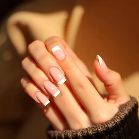 square french tip nails