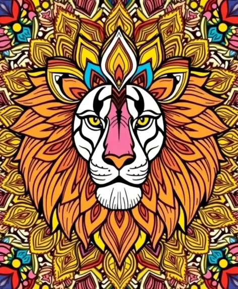 lion mandala coloring pages