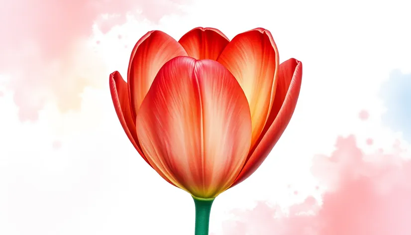 tulip flower heart outline