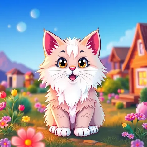 cartoon fluffy cat