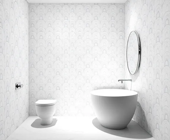 white bathroom wallpaper images