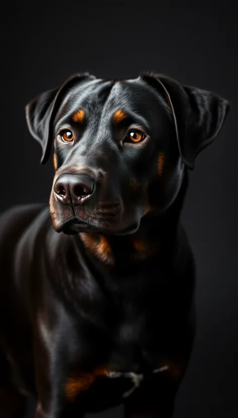 black lab doberman mix