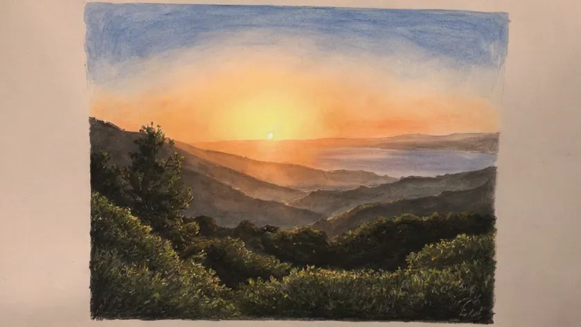 sunrise drawing