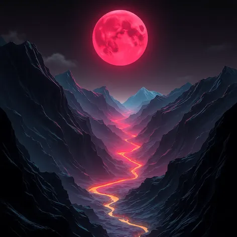 black digital mountain landscape