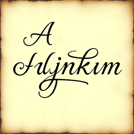 tattoo script alphabet