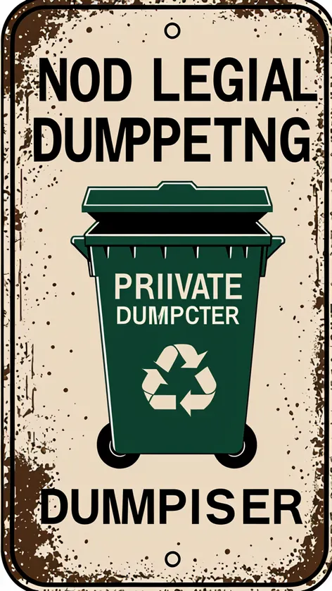 A no illegal dumping