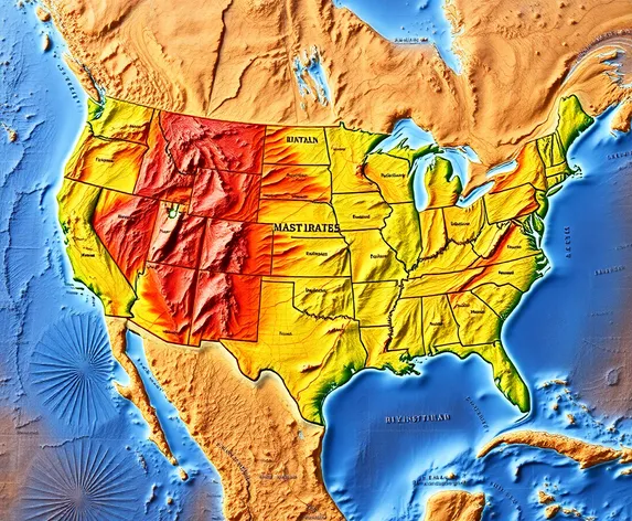 physical map of u.s.a