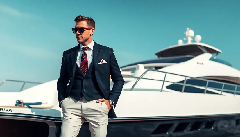 men's style on yacht