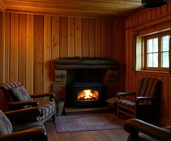 knotty pine paneling