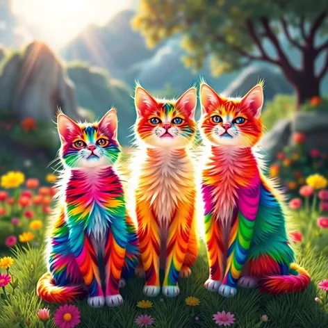 images of rainbow cats