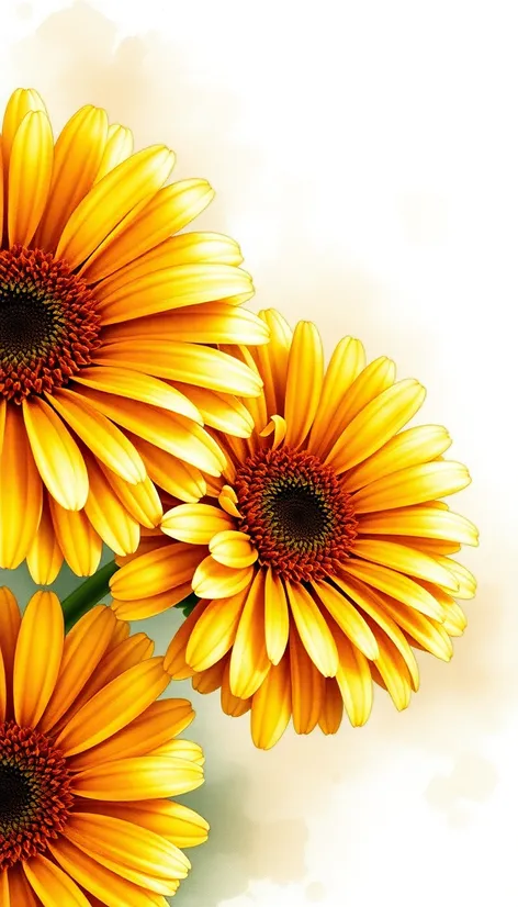 ilustracion gerberas amarillas