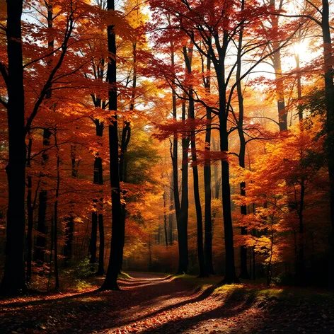 trees with red leaves