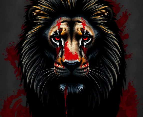 wallpaper background bloody lion