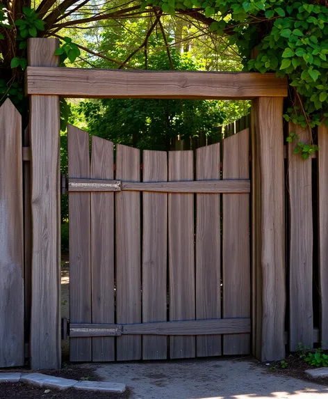 wood fence gate