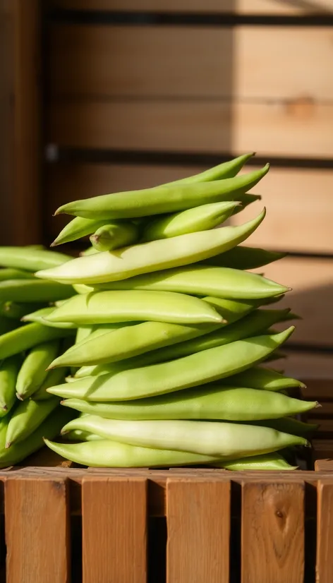 snap peas stacked