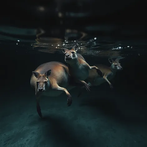 kangaroos deadly swim