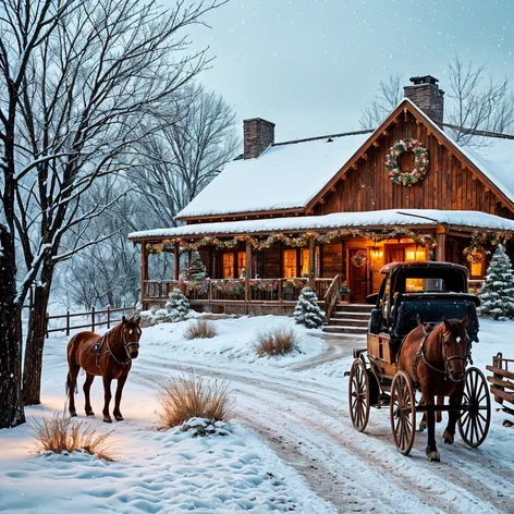 Texas ranch at Christmas