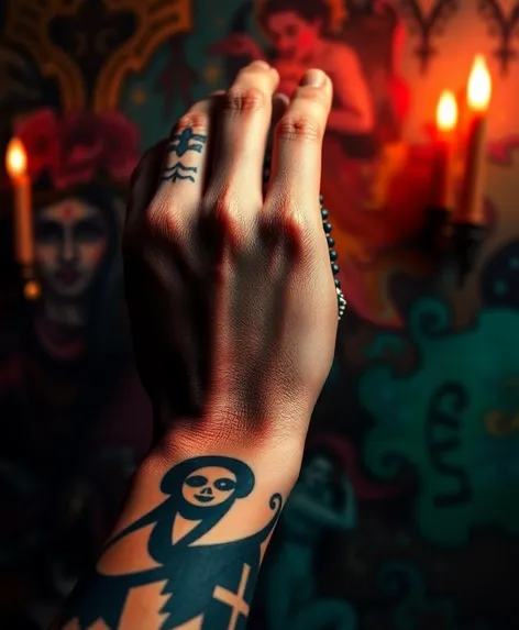 tattoo hand rosary