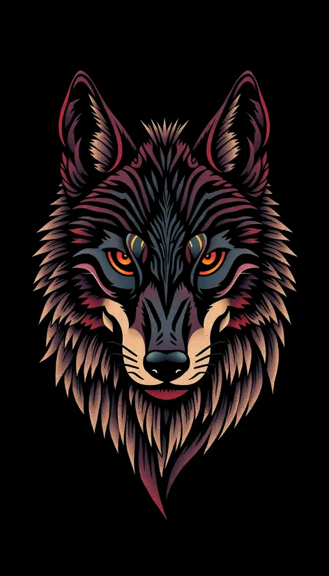 traditional wolf tattoo