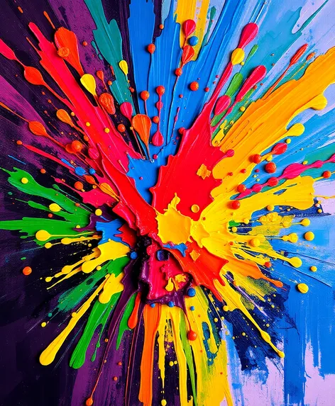 colourful paint splash