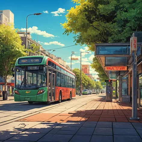 bus at bus stop