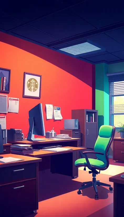 anime office background