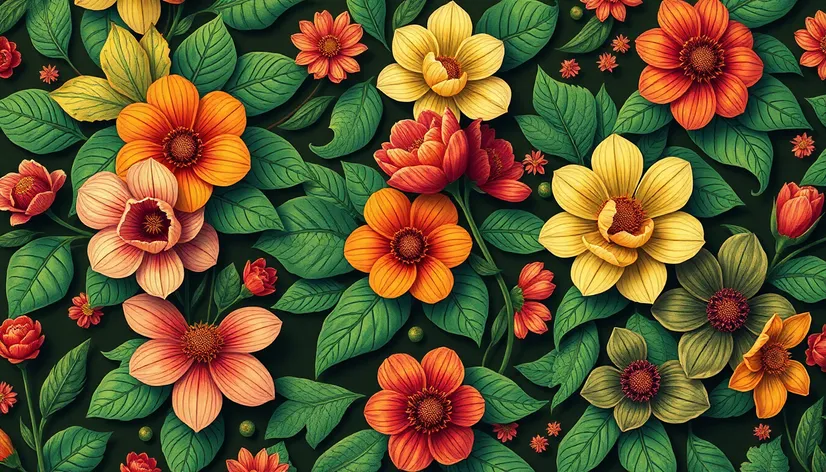 green floral wallpaper