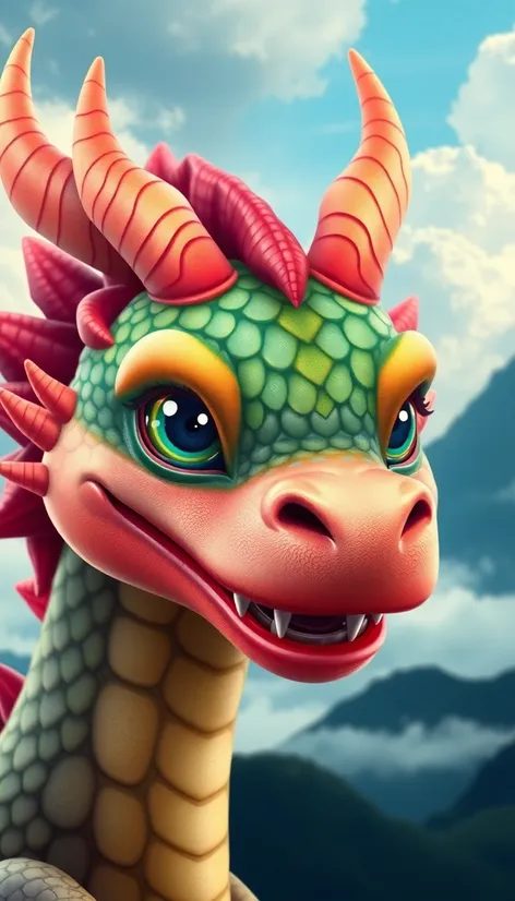 cute dragon face