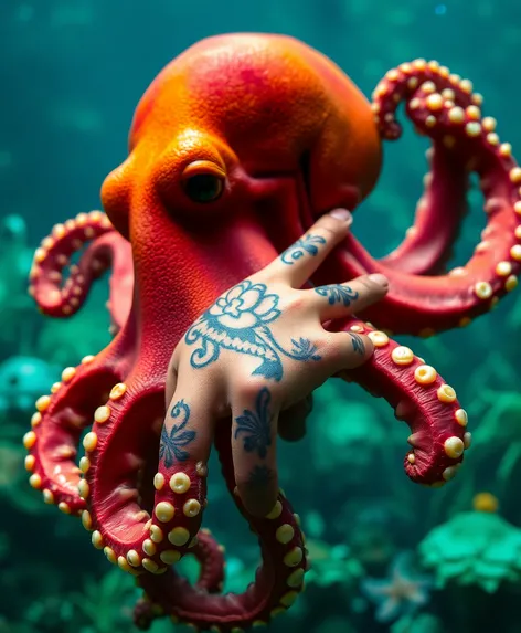 hand tattoo octopus