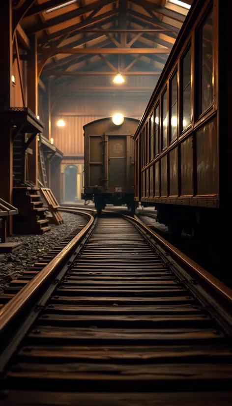 wooden railway track