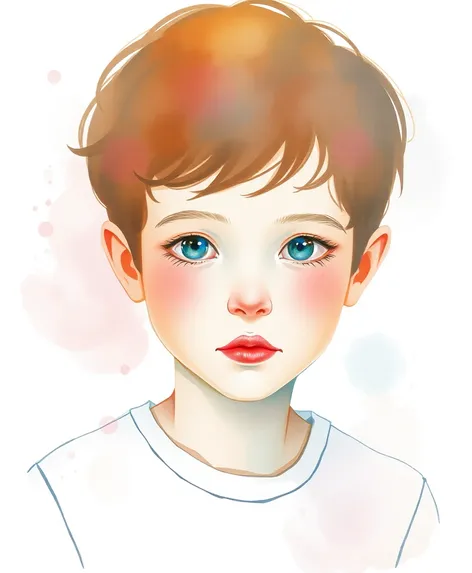 watercolor boy print