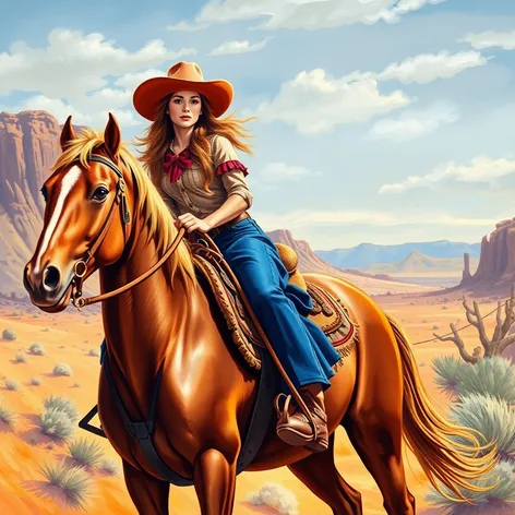 riding cowgirl