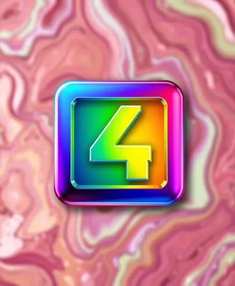 square number 4 icon