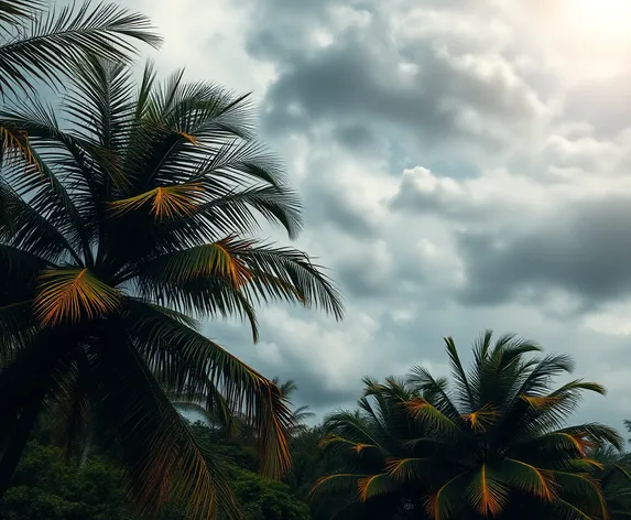 hurricane season storm palms