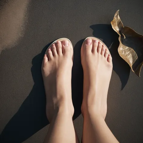 female feet bottom view