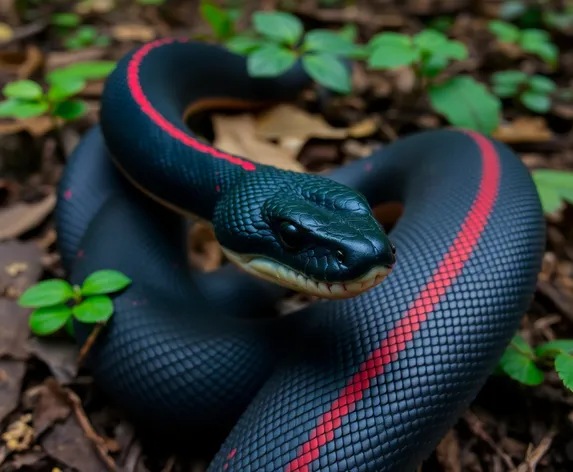 black snake with red