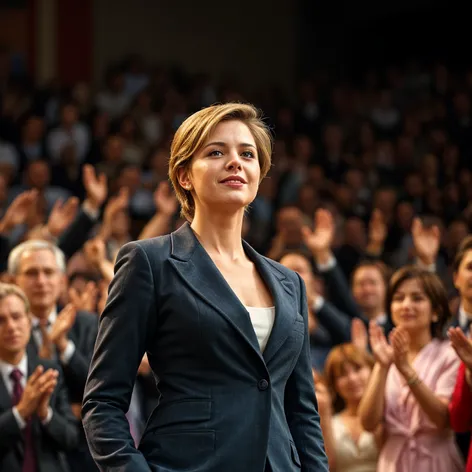 woman wearing elegant suit,