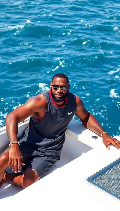 lebron on boat