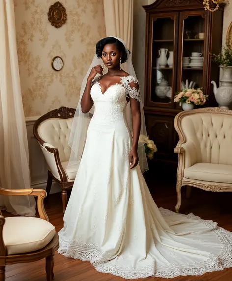 black girl wedding vintage