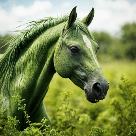 mix green horse and