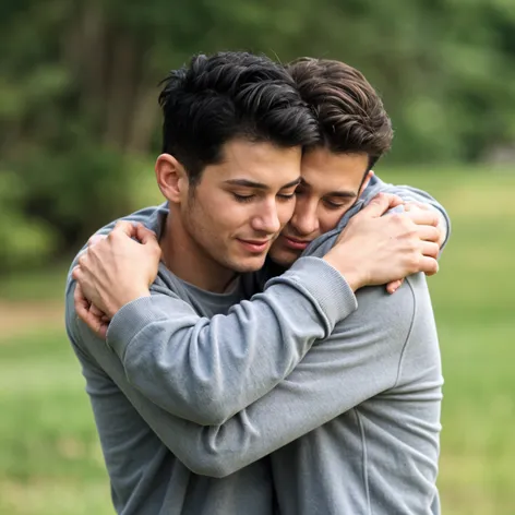 male two people hug