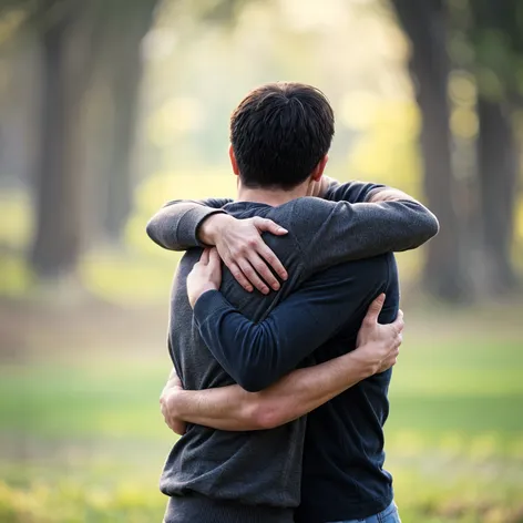 male two people hug