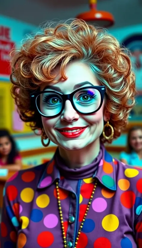 ms frizzle with glasses