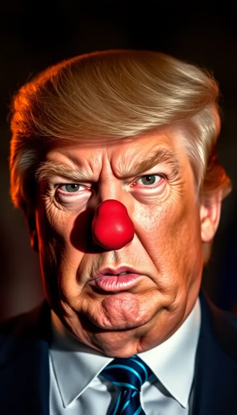 trump with liar's nose