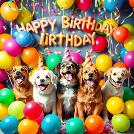 happy birthday with dogs