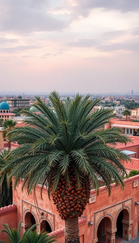 date palm top view