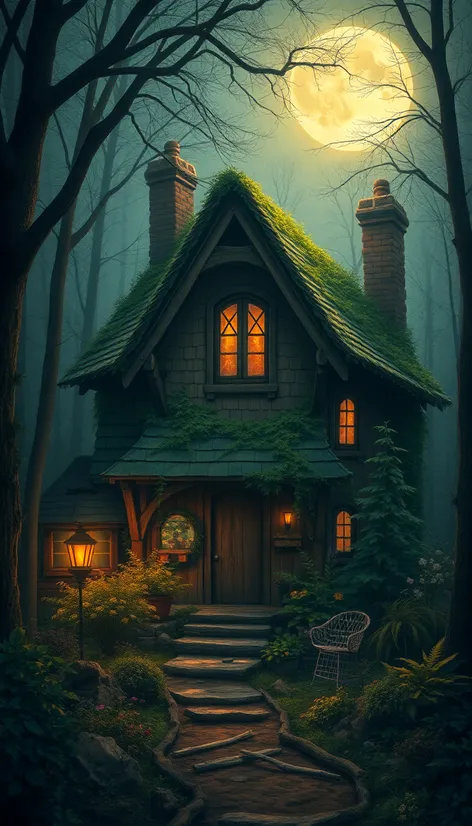 witches cottage in the