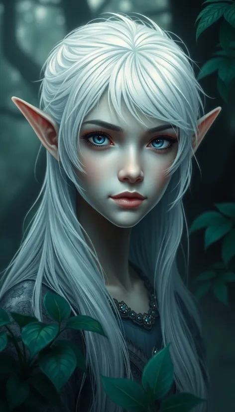 white hair elf