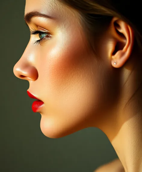 female face side profile