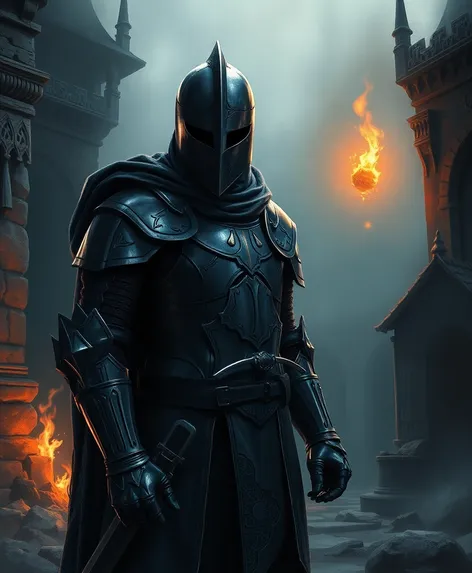 knight in black armor